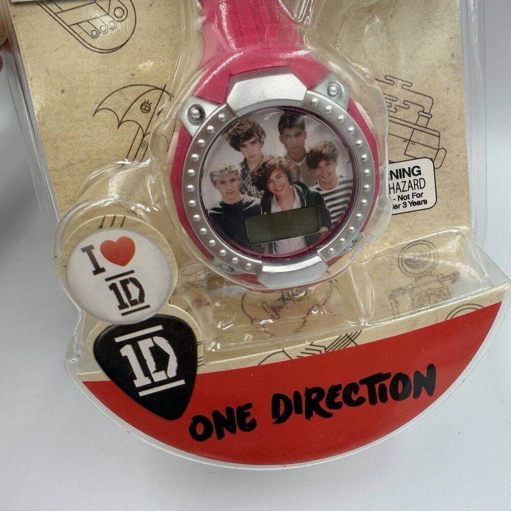 One Direction 2013 LCD Watch Pink Sealed New 1D Harry Liam Zayn Louis Niall - Picture 2 of 10